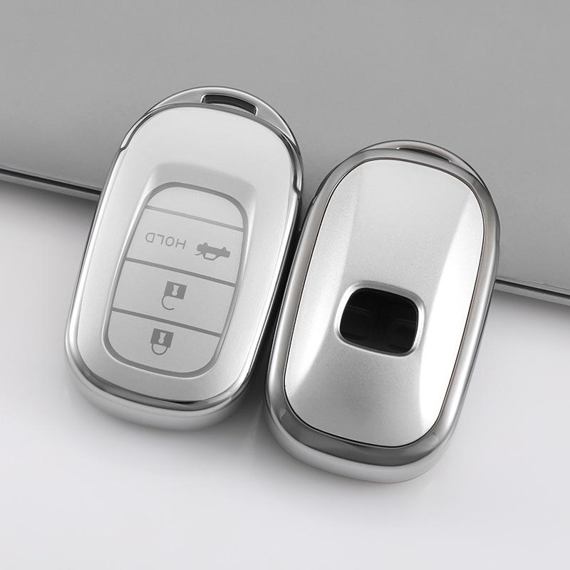 Honda Civic 11th Gen Key Cover, Sand Silver Full Protective Case