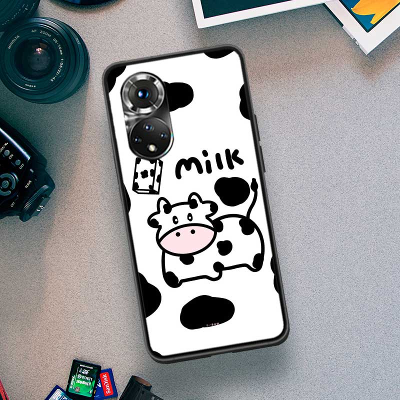 New Cute cow print Phone Case For Huawei P Smart 2021 Y5 Y6 Y7 Y9 Honor 50 20 Pro 10 10I 9 9X Y9S 8 8A 8X 8S 7S Cover