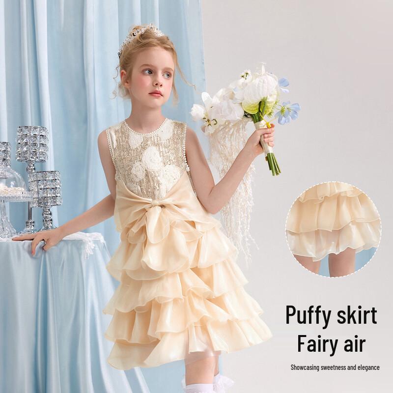 ASK JUNIOR Girls' Summer Sleeveless Princess Dress