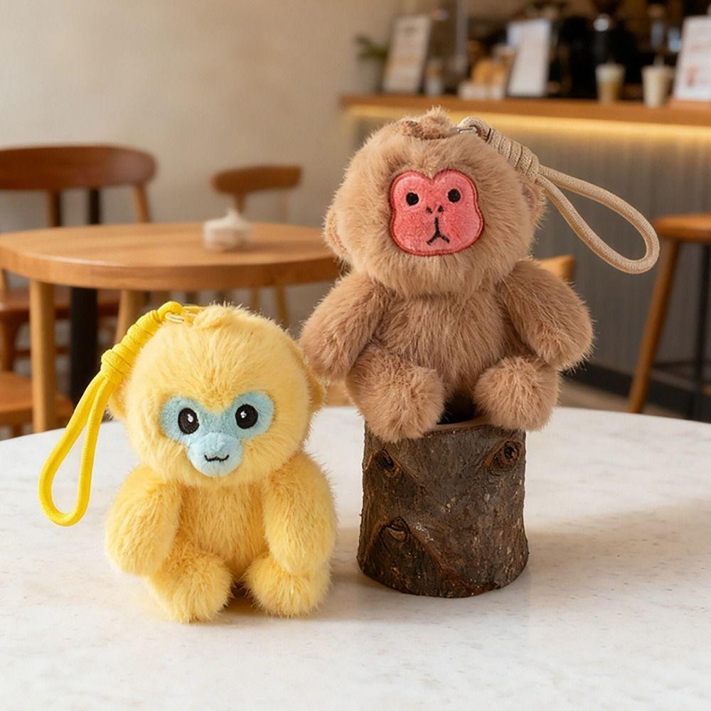 Plush Doll Little Monkey Pendant Stuffed Animals Monkey Car Pendant  Backpack Decoration