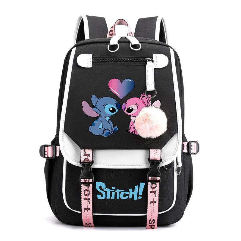 Cute Cartoon Printed Schoolbag Junior High School Student High School Student With Usb Multi-Function Student Schoolbag