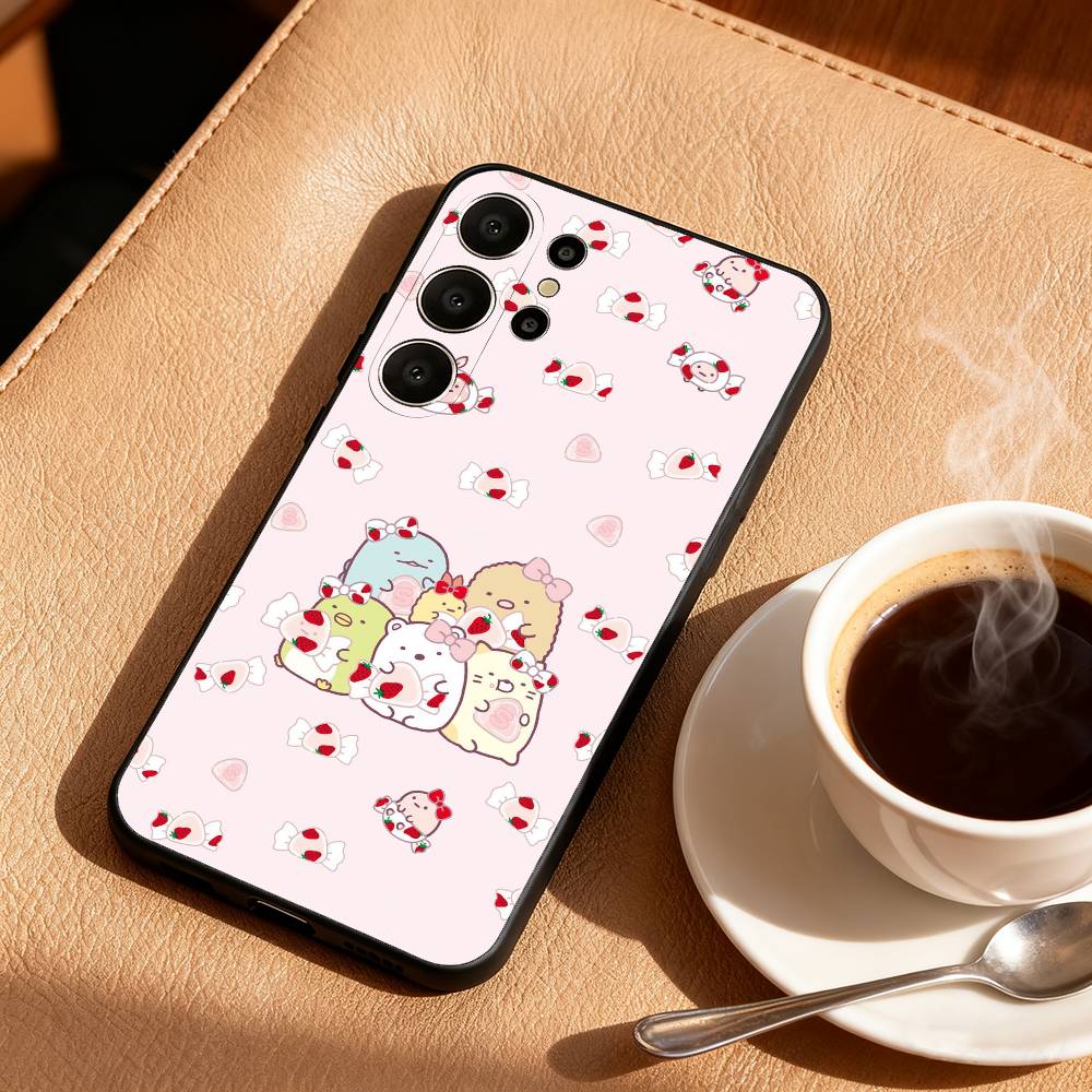 

Чехол для телефона S-Sumikko Anime G-Gurashi Для Samsung S26,S25,S24,S21,S22,S23,S30,Ultra,S20,FE,Lite,10,9, Черный Чехол Samsung S30plus5G