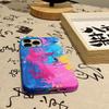 For iPhone 16 Pro Max Case Heat Transfer Oil Painting Pattern Hard PC Phone Cover