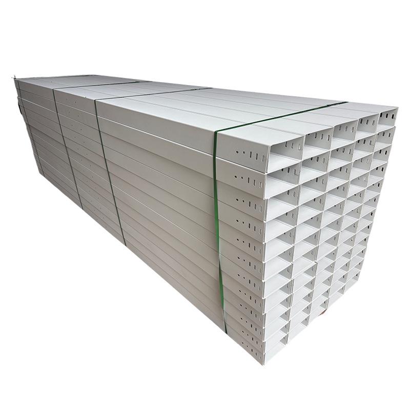 White Powder-Coated Fireproof Perforated Ladder Cable Tray 200*100 - Outdoor Use