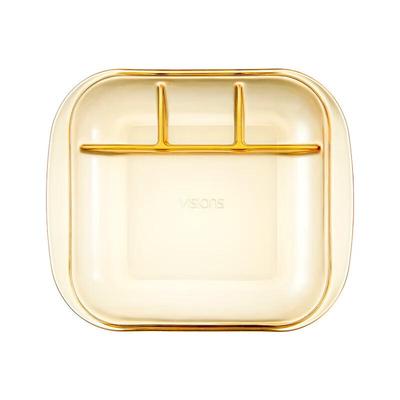 VISIONS Heat-Resistant Glass Divided Meal Plate