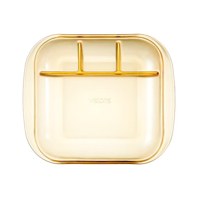 VISIONS Heat-Resistant Glass Divided Meal Plate