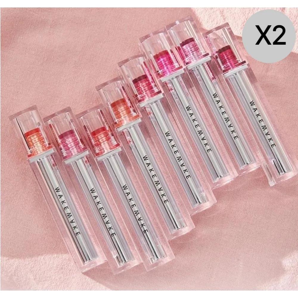 WAKEMAKE Dewy Glow Lip Tint 07 Fig Feeling X2