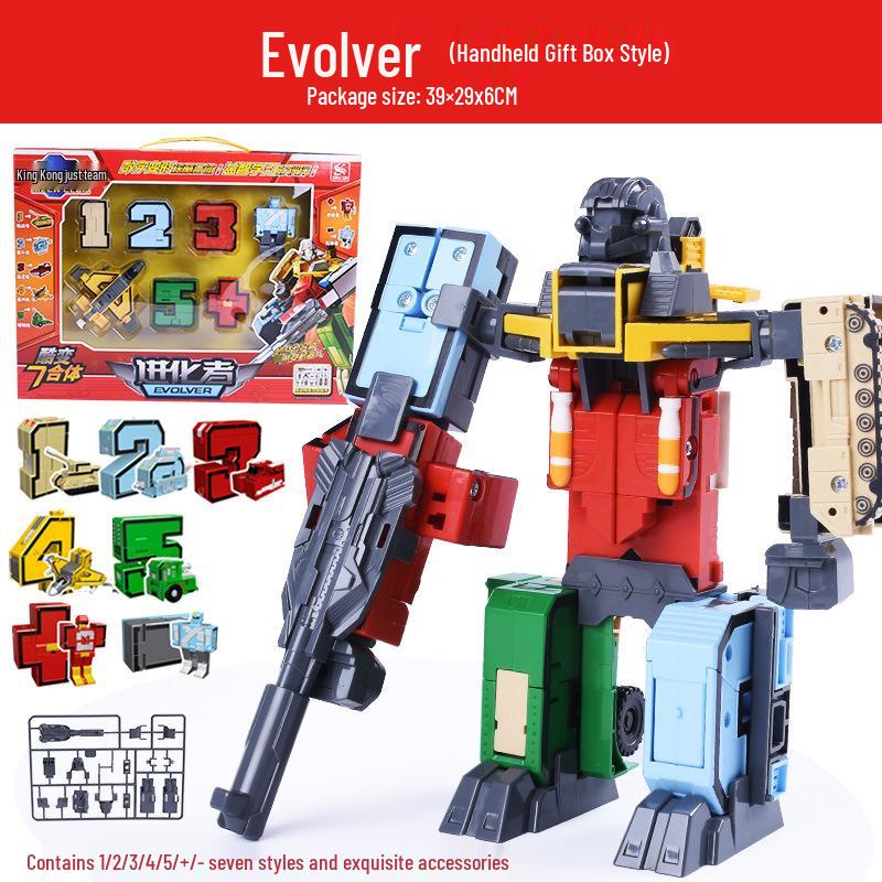 Power Rangers Alphabet & Number Transforming Robot Building Blocks Toy Set for Kids