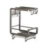 Household Wall-mounted Dishcloth Rack 2 Layers Countertop Kitchen Storage Rack Space Saving Organize Shelf Sink Area
