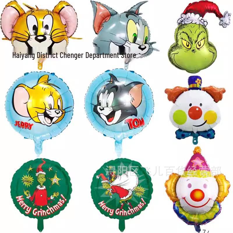 Tom & Jerry Clown Monster Aluminum Foil Balloon for Kids' Birthday Party Decoration