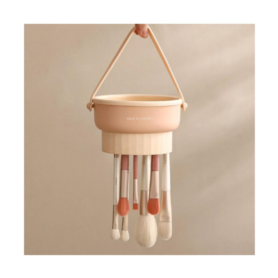 

BanGaCherry Makeup Brush Cleaning, Drying, and Storage 3-in-1, Beige, 1 Piece