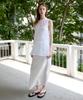 Leuba Overlay Layer Blouse - White
