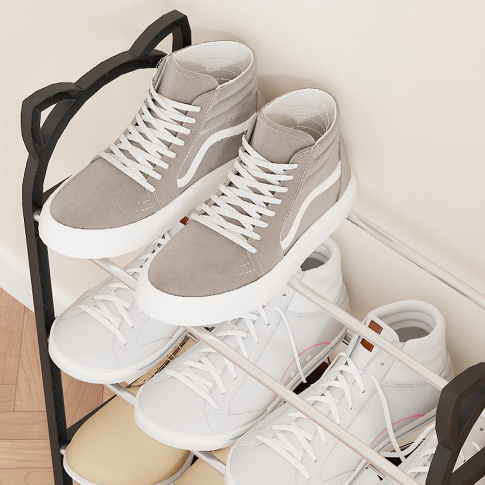 Creative Simple Plastic Assembly Shoe Rack Cartoon Multi-Layer Assembly Home Shoe Rack Dormitory Stainless Steel Storage Rack