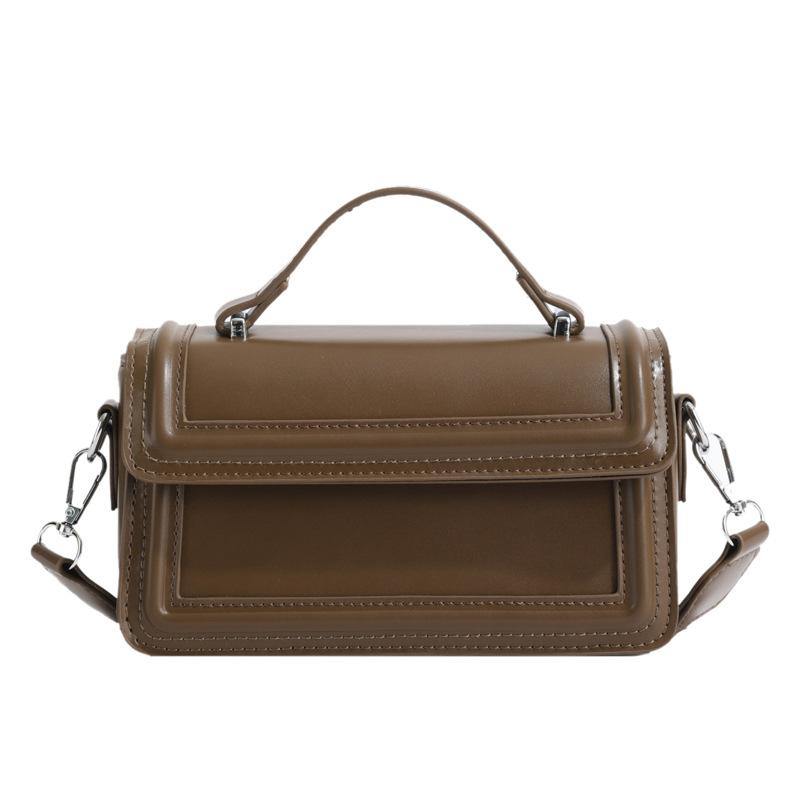 Casual Solid Color Shoulder Bag Spring and Winter New Casual Handbag Fashionable Simple Messenger Small Square Bag