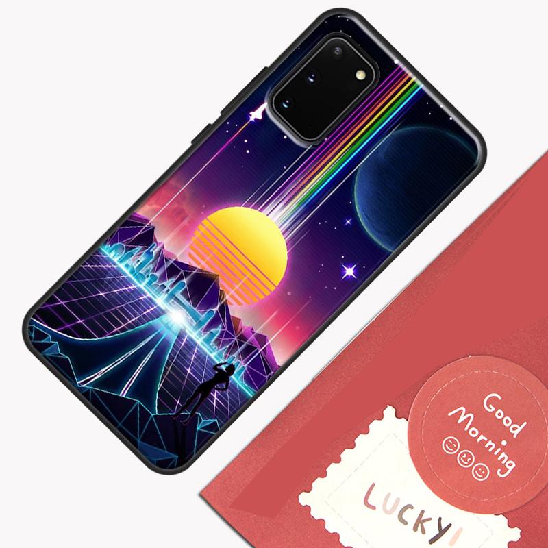 

Neon Retrowave 80s Vintage Art Phone Case For Samsung Galaxy S23 S26 Ultra S20 S21 S22 S24 S25 Plus S10 S25 FE Cover Shell Galaxy S26