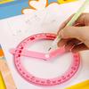 Cute Full Circle Goniasmometer Rotating Protractors Plastic for Boys Girls Students Stationery Office School Supplies