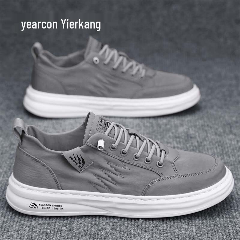 Yierkang Men s Classic Breathable Slip-On Canvas Shoes 41