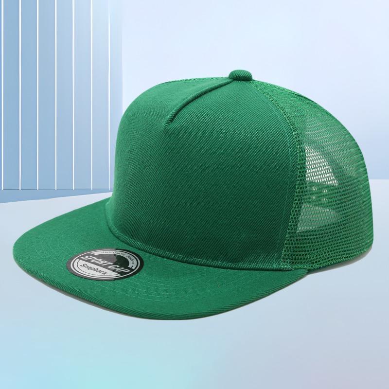 Outdoor sunshade sun protection hat men's casual baseball cap women's summer flat-brimmed mesh hat embroidery