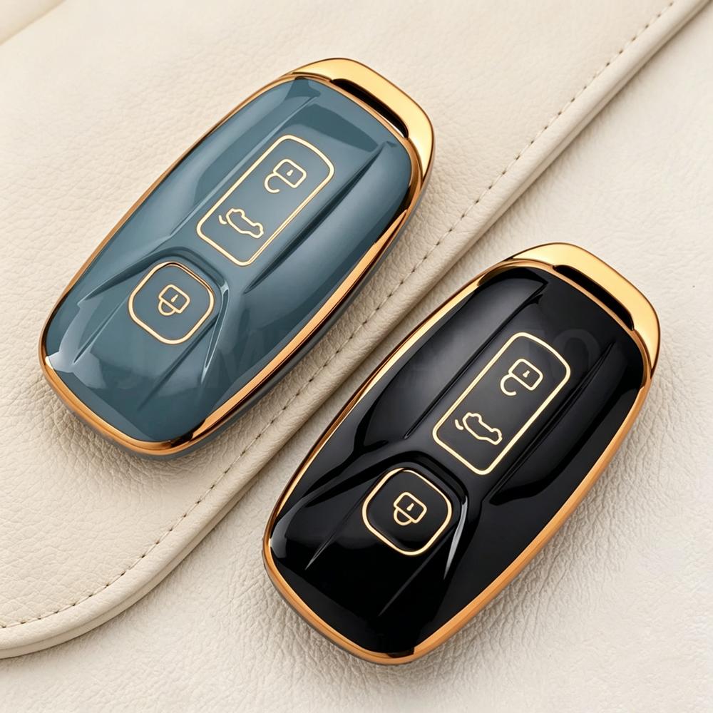 3 Buttons Tpu Car Key Cover For Aiways U5 Pro U5 Se U6 - Car Key Case Holder Protector Keychain Keyrings Set