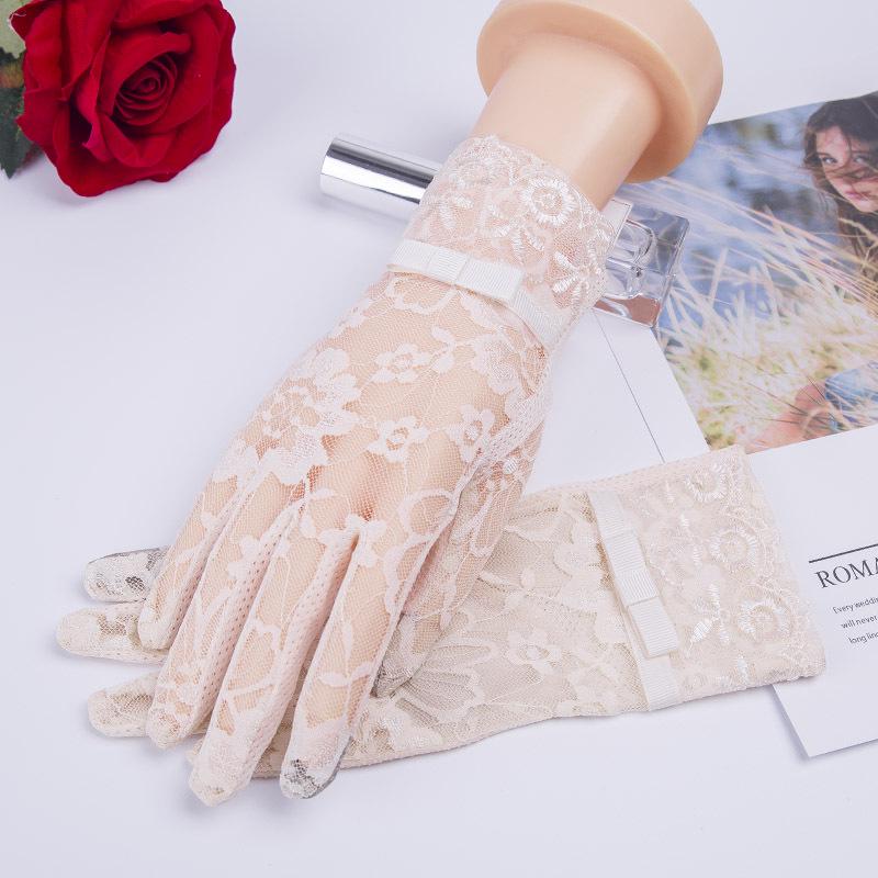 Dámské letní jezdecké krajkové sluneční rukavice - Protiskluzový design s dotykovou obrazovkou