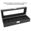Watch Gift Box, 6 Grid PU Carbon   Lther Watch Case Watch Box