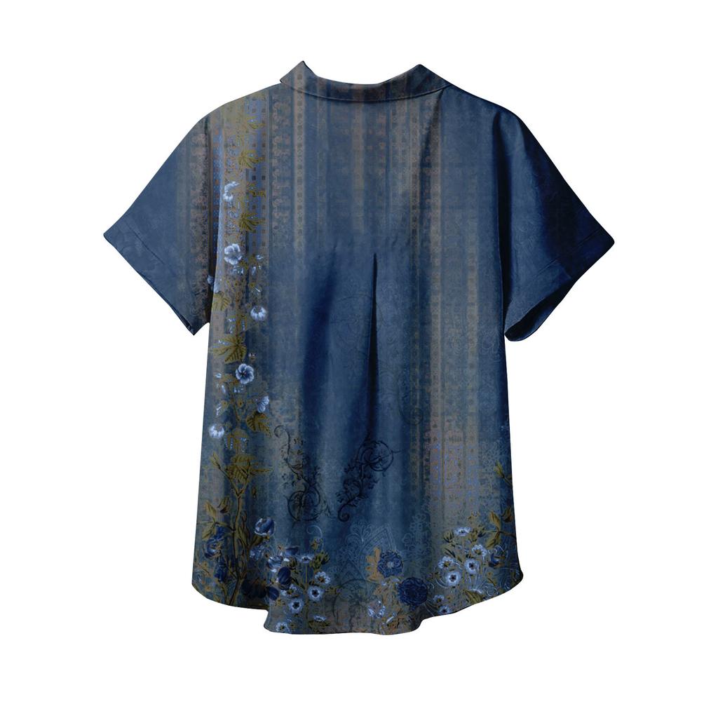 Women Summer Tops Short Sleeves V Neck Button Shirts Work Shirts Dressy Elegant Loose Shirts Women Pullover Beach Shirts Short Sleeves