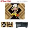 One Piece Anime Wallet Luffy Print Short Folded Card Holder Colorful Coin Purse