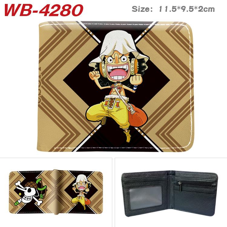 One Piece Anime Wallet Luffy Print Short Folded Card Holder Colorful Coin Purse