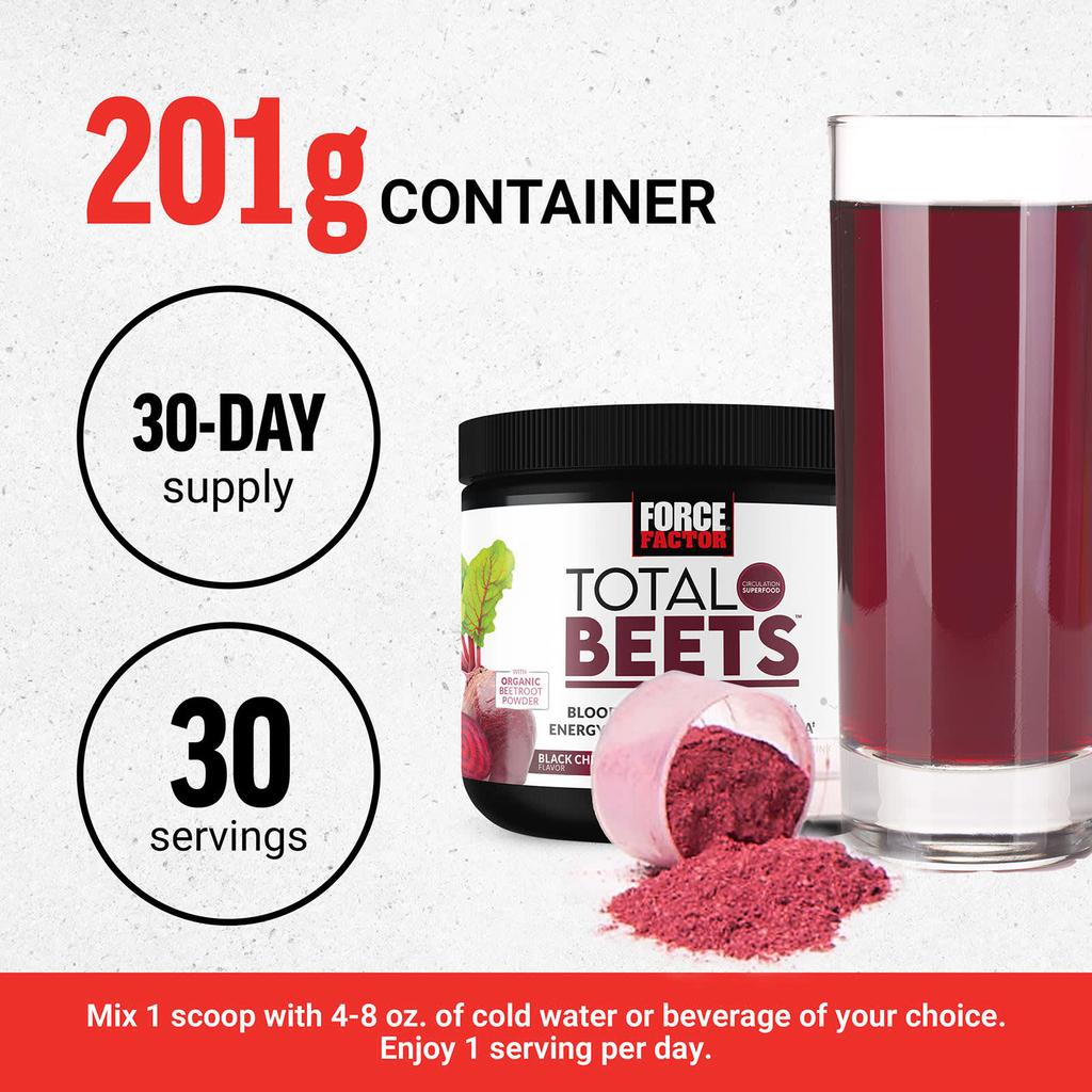 Force Factor, Total Beets, Original Drink Powder, Black Cherry Flavor, 7.1 oz (201 g)