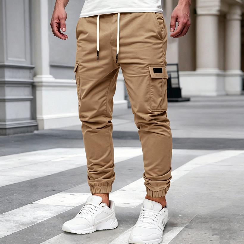 Men's Pants Multi-Pockets Joggers Men Sweatpants 2026 New Casual Solid Cargo Pants Men Oversize Streetwear Pants Men Trousers