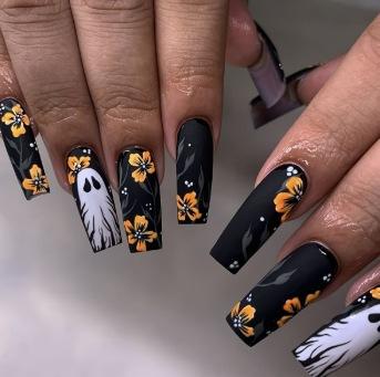 European And American Nail Art Dark Spice Girls Halloween Collection Bat Spider Skull Long Wear Armor