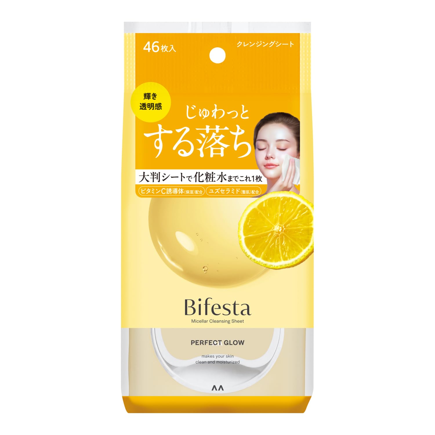

Bifesta Micellar Cleansing Perfect Glow Large No Double Cleansing 46 Sheets Sheets, [Makeup Remover, Sheets, Needed],
