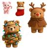 2026 Bären Adventskalender mit 2D Acryl-Bären Anhängern Weihnachts-Countdown Geschenkbox Wintertiere Weihnachten Kalender Geschenke Für Kinder