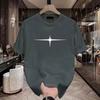 Y2k Style Unisexs Printed Tshirt Breathable Cotton O Neck Short Sleeve Tops Trend Streetwear Daily Casual Male Basic Shirts