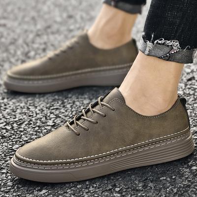 Trendy  Men Casual Leather Walking Oxford Shoes Fashion Anti-Slip Breathable Outdoor Running Shoes Comfy Flat Designer Shoes