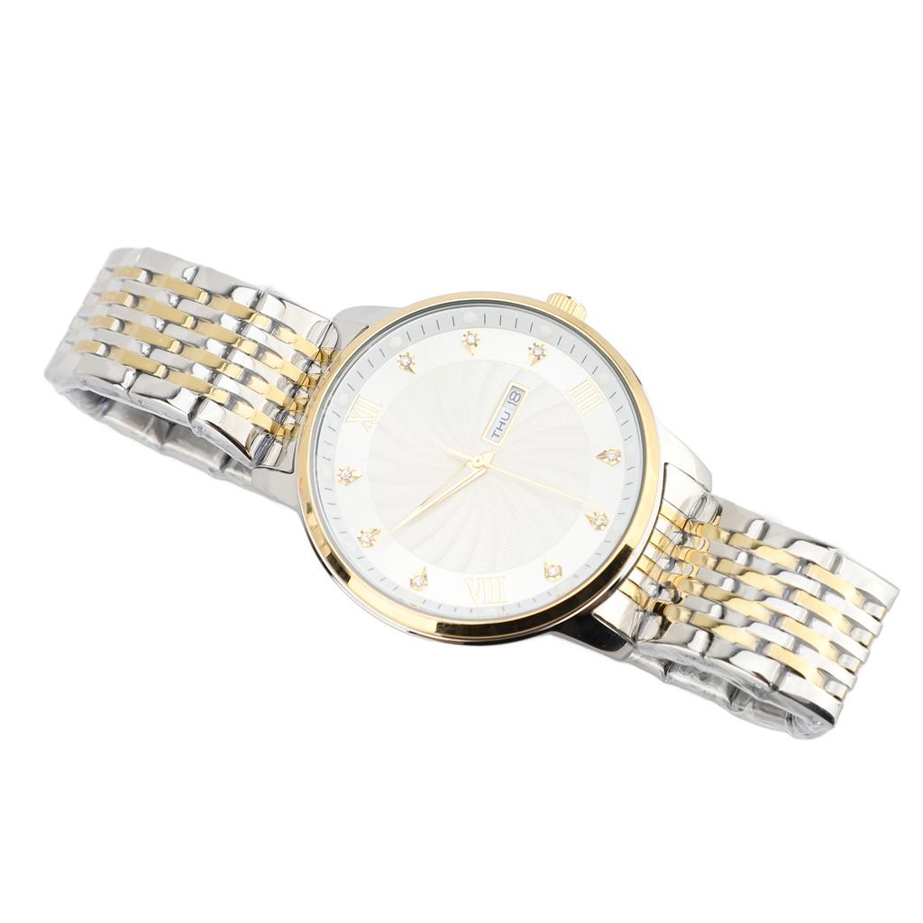 Quartz Men Watch Business Stylish Wristwatch Water Resistant Men Watch with Date Function for Business