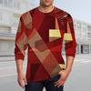Men's T Shirt O-Neck Clothing Apparel Outdoor Long Sleeve Print Fashion Designer Vintage