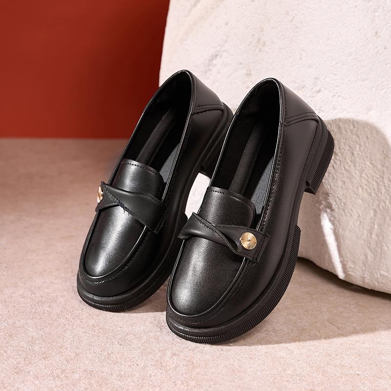 

Loafers women s small gold coins lazy people one foot pedals single shoes small man thick sole small shoes specialized 41