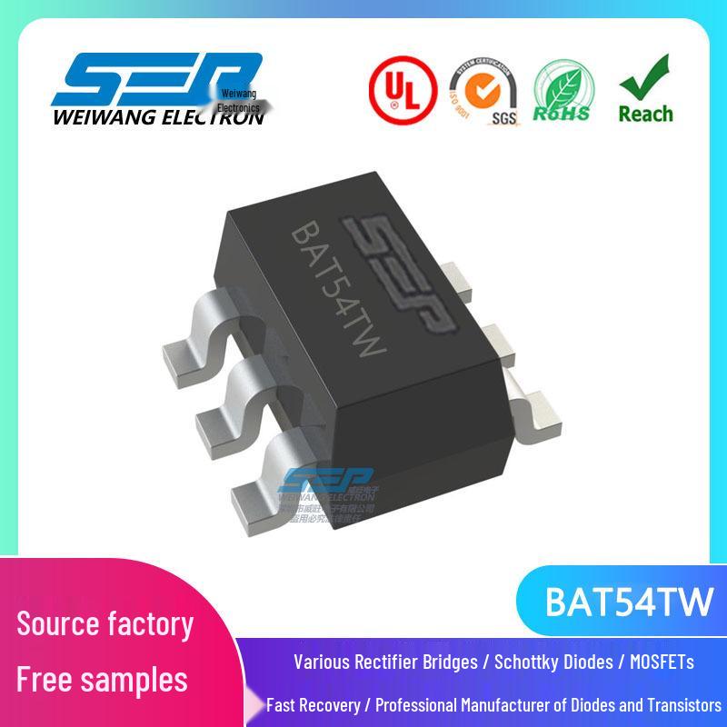

SEP BAT54TW SOT-363 0.2A 30V Schottky Diode