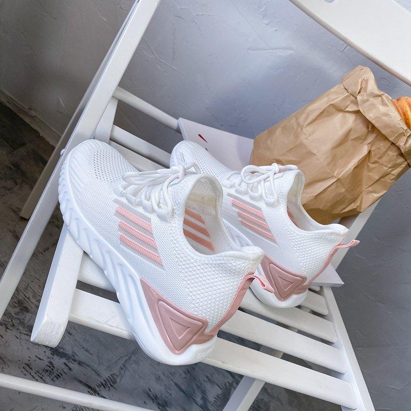 

Little white shoes women s 2025 summer new Internet celebrity thick sole height increase flying woven casual sports shoes women s one 2025 39