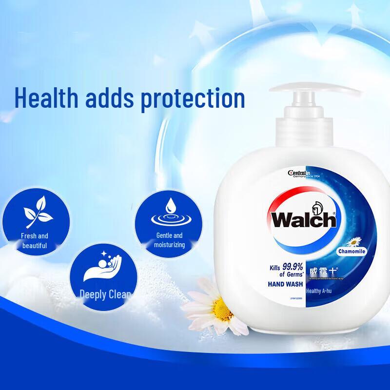 Walch Moisturizing Disinfectant Hand Wash - 480ml X 6 Bottles, Grain Scent