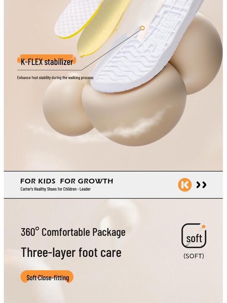 Carter Rabbit Boys' Color Block Canvas Shoes 2026 - White Spring Casuals (X5CG022)