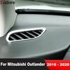 For Mitsubishi Outlander 2016-2018   Matte Car Front Upper Air Condition Vent Outlet Cover Trim Interior Accessories