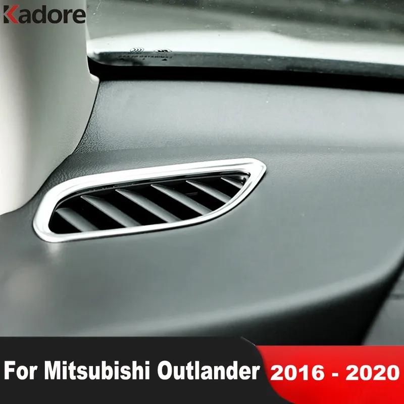 For Mitsubishi Outlander 2016-2018   Matte Car Front Upper Air Condition Vent Outlet Cover Trim Interior Accessories