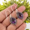 Amethyst Earrings, Gemstone 925 Sterling Silver Jewelry Earrings, Handmade Earrings Pear Shaped Amethyst Jewelry Anniversary Gift
