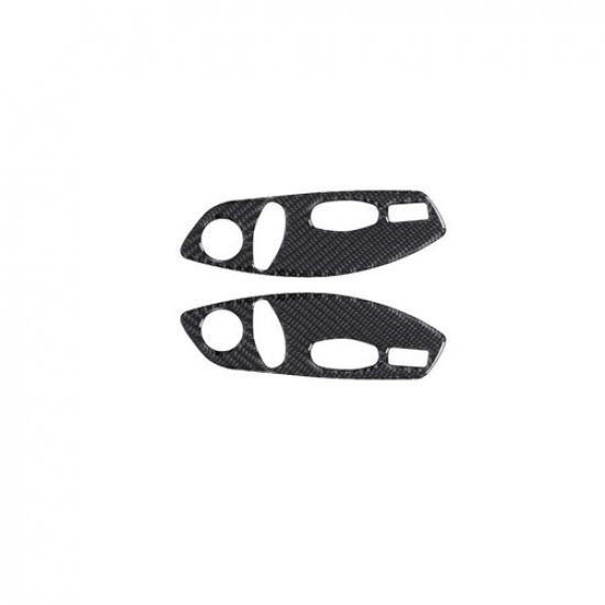 Carbon Fiber Control Seat Adjustment Cover Trim For Porsche 718 Boxster Cayman