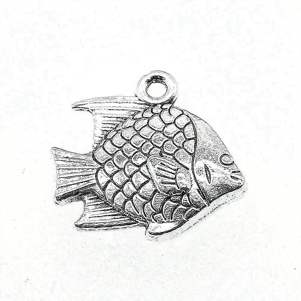 Fisch-Anhänger Vintage Legierung Anhänger Für DIY Schmuck Meeres-Thema Bastelbedarf
