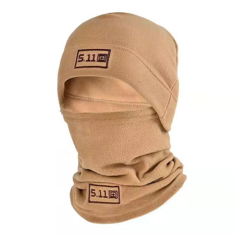 Winter Men's And Women's Outdoor Fleece Hat, Neckband, Cycling Mask, Thickened Cold-Proof Cycling Warm Set