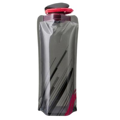 Foldable Water Bottles Plastic Water Pouch Flexible Reusable Travel Water Bottle Soft Flask Water Bag with Carabiner Clip