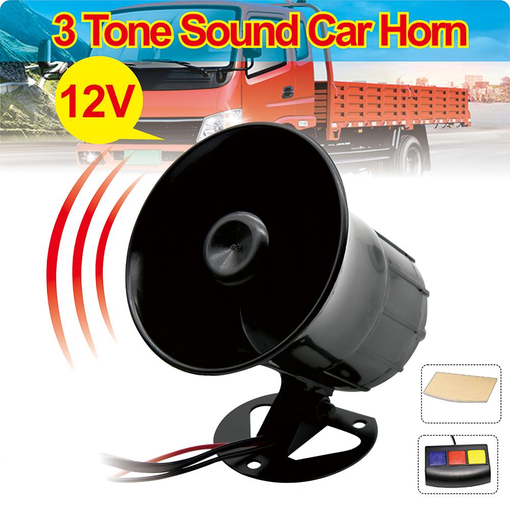 Universelles Autohorn 12V 20W, 3-Ton-Klang, laute Geräuschwarnung, Feuersirene, Lautsprecher, Auto-Zubehör, Motorrad